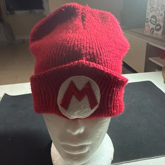 Other - Nintendo 2017 super Mario knit red beanie pom gamer hat official